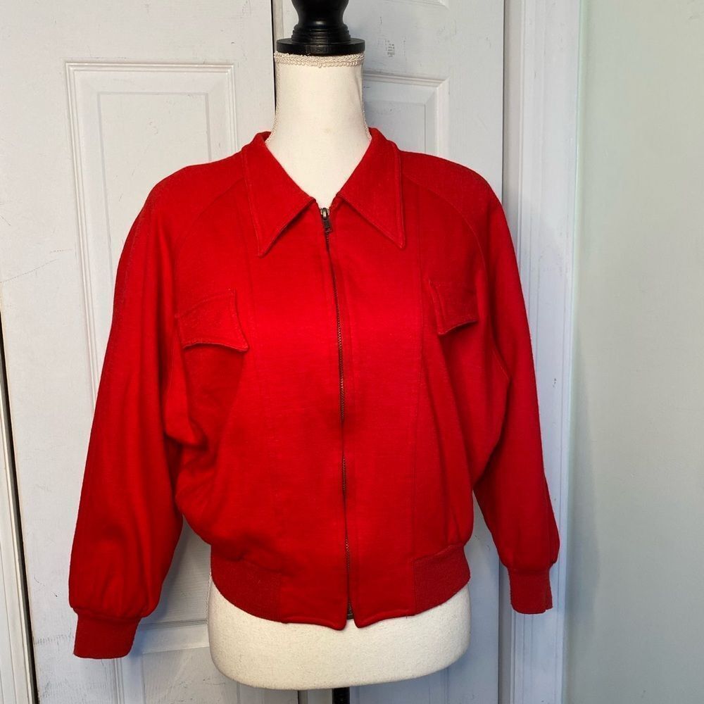 1970s Chen Xing Strawberry Red Bomber Jacket